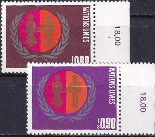 UNO GENF 1975 Mi-Nr. 48/49 ** MNH