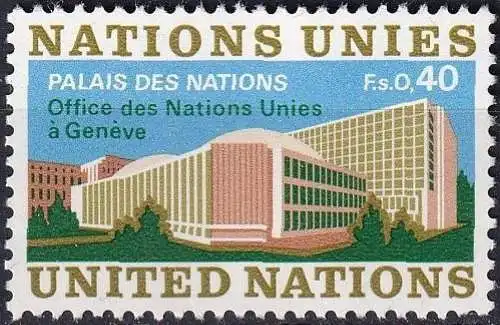 UNO GENF 1972 Mi-Nr. 22 ** MNH