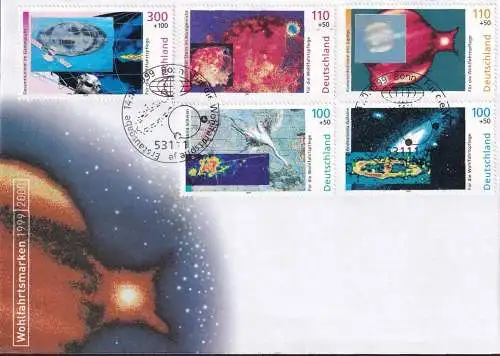 DEUTSCHLAND 1999 Mi-Nr. 2077/81 FDC