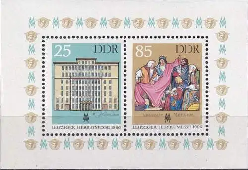 DDR 1986 Mi-Nr. Block 85 ** MNH