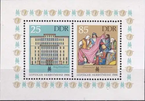 DDR 1986 Mi-Nr. Block 85 ** MNH