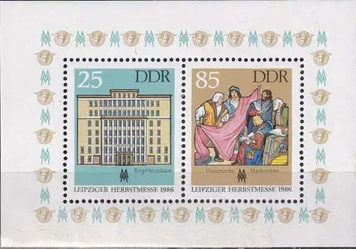 DDR 1986 Mi-Nr. Block 85 ** MNH