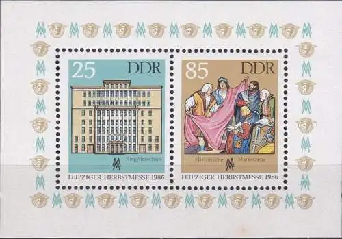 DDR 1986 Mi-Nr. Block 85 ** MNH