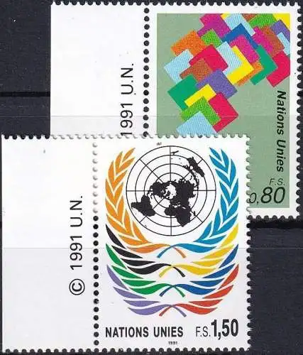 UNO GENF 1991 Mi-Nr. 200/01 ** MNH