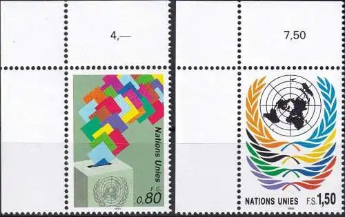UNO GENF 1991 Mi-Nr. 200/01 ** MNH