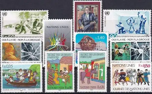 UNO GENF 1987 Mi-Nr. 151-161 kompletter Jahrgang/complete year set ** MNH