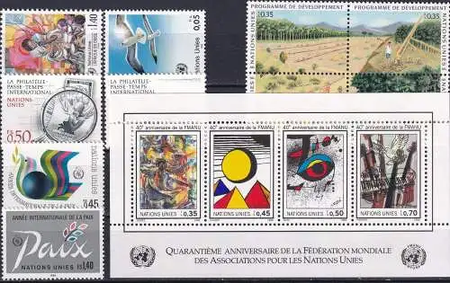 UNO GENF 1986 Mi-Nr. 137-150 kompletter Jahrgang/complete year set ** MNH