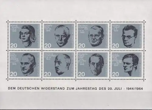 DEUTSCHLAND 1964 Mi-Nr. Block 3 ** MNH