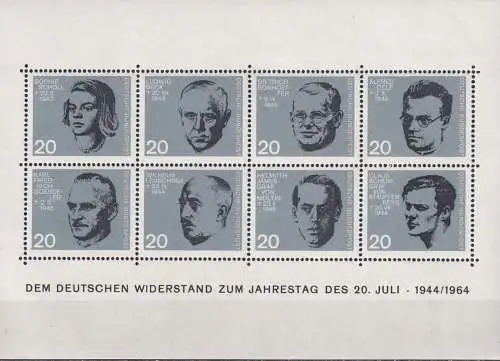 DEUTSCHLAND 1964 Mi-Nr. Block 3 ** MNH