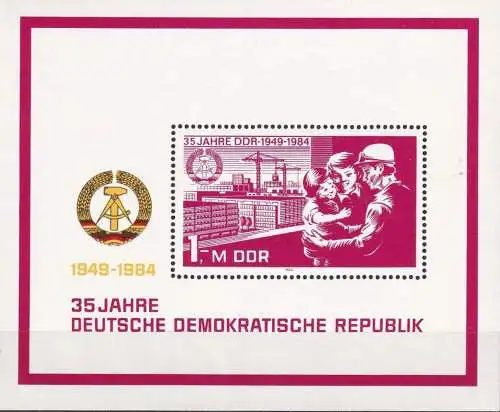 DDR 1984 Mi-Nr. Block 78 ** MNH