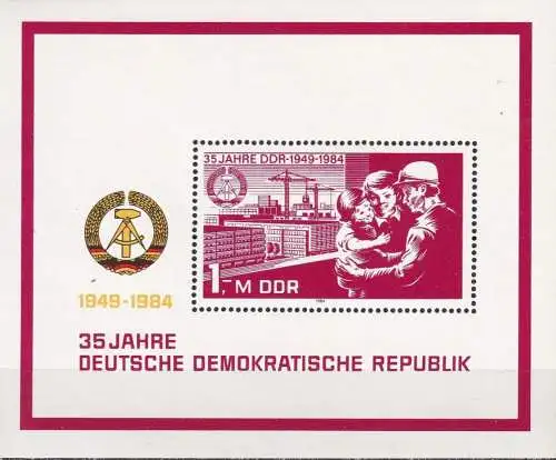 DDR 1984 Mi-Nr. Block 78 ** MNH