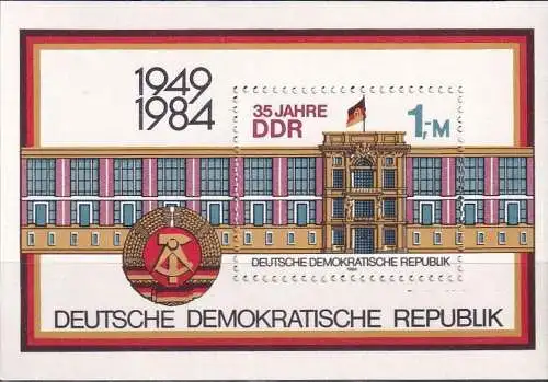 DDR 1984 Mi-Nr. Block 77 ** MNH