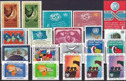 UNO NEW YORK 1961 Mi-Nr. 94-113 kompletter Jahrgang/complete year set ** MNH