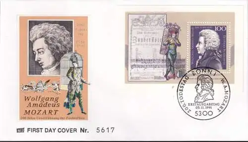 DEUTSCHLAND 1991 Mi-Nr. Block 26 FDC
