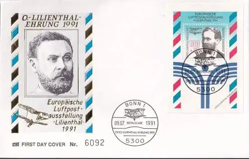 DEUTSCHLAND 1991 Mi-Nr. Block 24 FDC