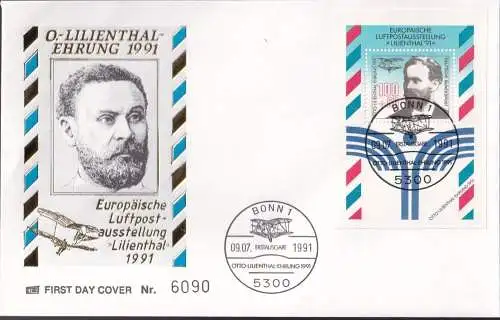 DEUTSCHLAND 1991 Mi-Nr. Block 24 FDC