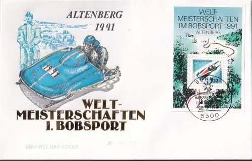 DEUTSCHLAND 1991 Mi-Nr. Block 23 FDC