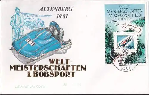 DEUTSCHLAND 1991 Mi-Nr. Block 23 FDC