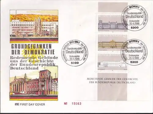 DEUTSCHLAND 1986 Mi-Nr. Block 20 FDC