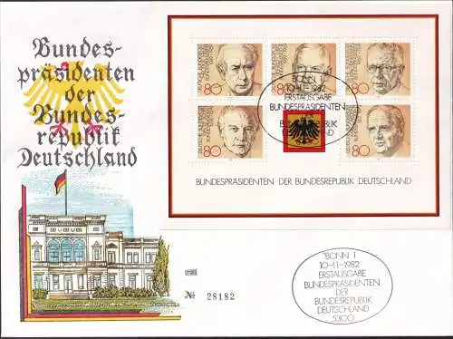 DEUTSCHLAND 1982 Mi-Nr. Block 18 FDC