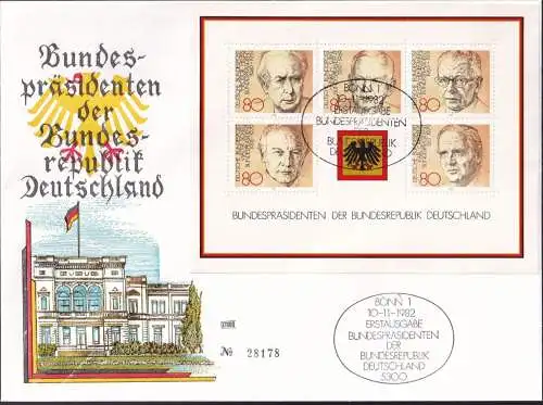 DEUTSCHLAND 1982 Mi-Nr. Block 18 FDC