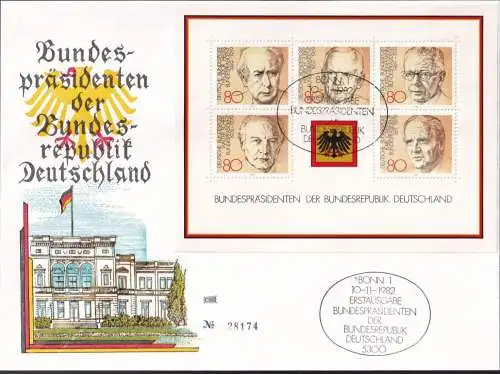 DEUTSCHLAND 1982 Mi-Nr. Block 18 FDC