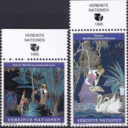 UNO WIEN 1995 Mi-Nr. 188/89 TAB ** MNH