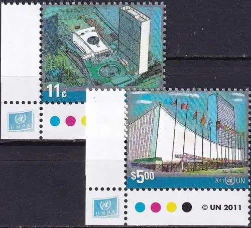 UNO NEW YORK 2011 Mi-Nr. 1242/43 ** MNH