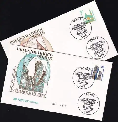 DEUTSCHLAND 1989 Mi-Nr. 1406/07 FDC