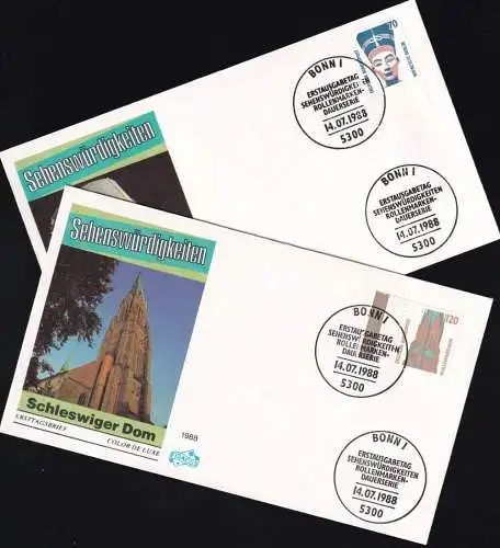 DEUTSCHLAND 1988 Mi-Nr. 1374/75 Randstücke FDC