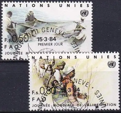 UNO GENF 1984 Mi-Nr. 120/21 o used - aus Abo