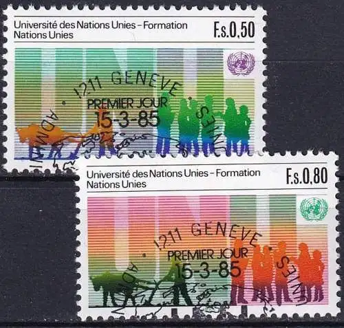 UNO GENF 1985 Mi-Nr. 129/30 o used - aus Abo