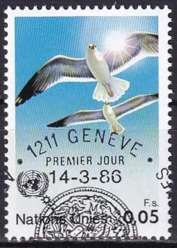 UNO GENF 1986 Mi-Nr. 142 o used - aus Abo