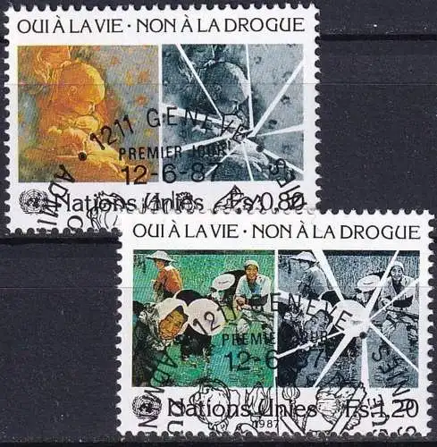 UNO GENF 1987 Mi-Nr. 156/57 o used - aus Abo
