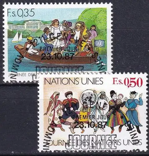 UNO GENF 1987 Mi-Nr. 158/59 o used - aus Abo