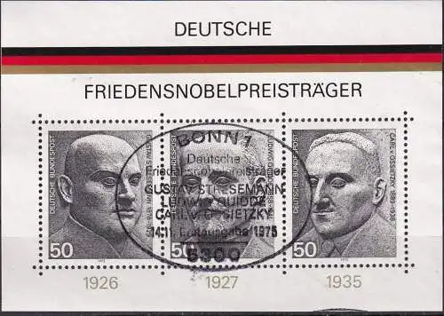 DEUTSCHLAND 1975 Mi-Nr. Block 11 o used