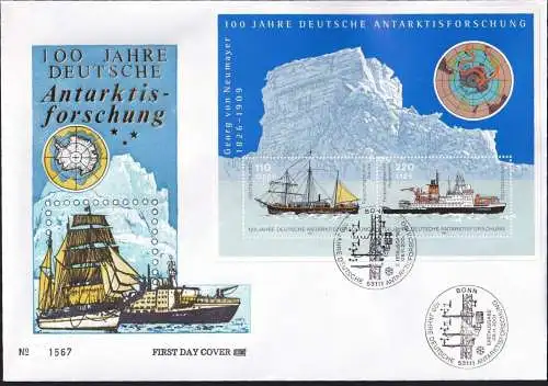 DEUTSCHLAND 2001 Mi-Nr. Block 57 FDC Stempel Bonn