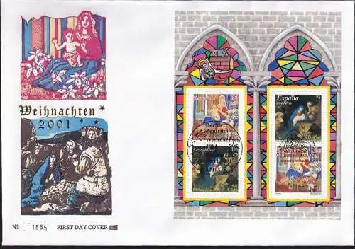 DEUTSCHLAND 2001 Mi-Nr. Block 56 FDC Stempel Berlin