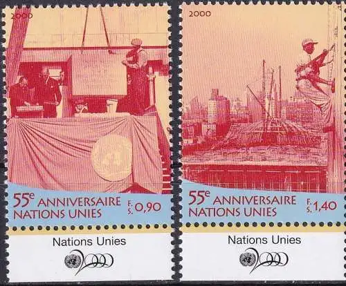 UNO GENF 2000 Mi-Nr. 391/92 ** MNH