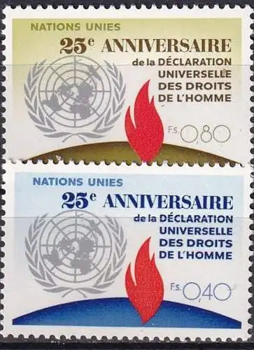 UNO GENF 1973 Mi-Nr. 35/36 ** MNH