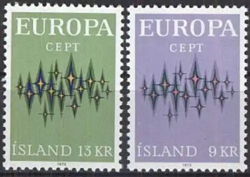 ISLAND 1972 Mi-Nr. 461/62 ** MNH - CEPT