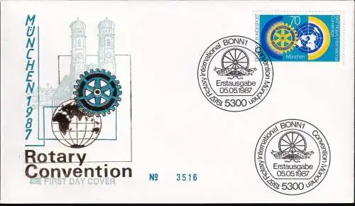 DEUTSCHLAND 1987 Mi-Nr. 1327 FDC