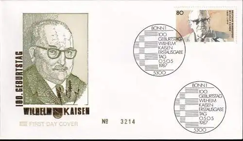 DEUTSCHLAND 1987 Mi-Nr. 1325 FDC