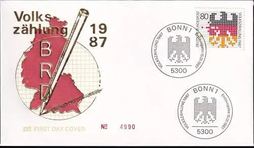 DEUTSCHLAND 1987 Mi-Nr. 1309 FDC