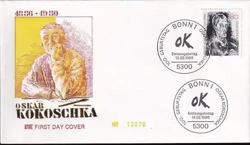 DEUTSCHLAND 1986 Mi-Nr. 1272 FDC