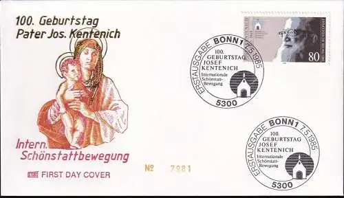 DEUTSCHLAND 1985 Mi-Nr. 1252 FDC