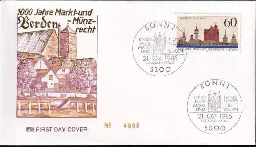 DEUTSCHLAND 1985 Mi-Nr. 1240 FDC