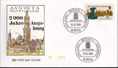 DEUTSCHLAND 1985 Mi-Nr. 1234 FDC