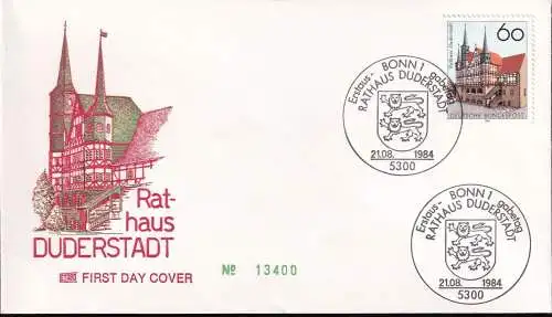 DEUTSCHLAND 1984 Mi-Nr. 1222 FDC