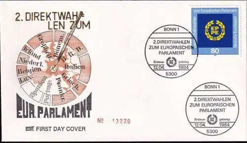 DEUTSCHLAND 1984 Mi-Nr. 1209 FDC